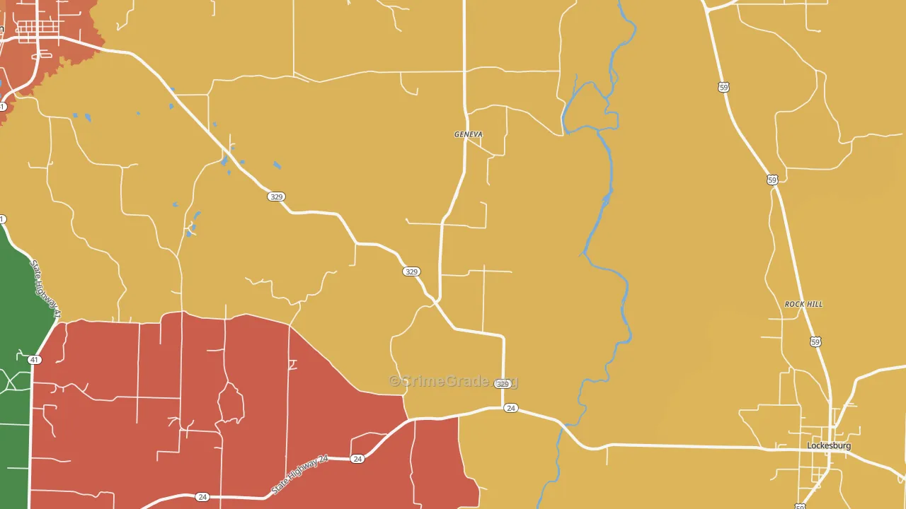Geneva, AR Map of Assault Rates
