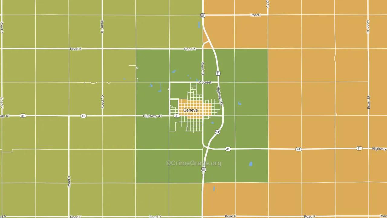 Geneva, NE Map of Assault Rates