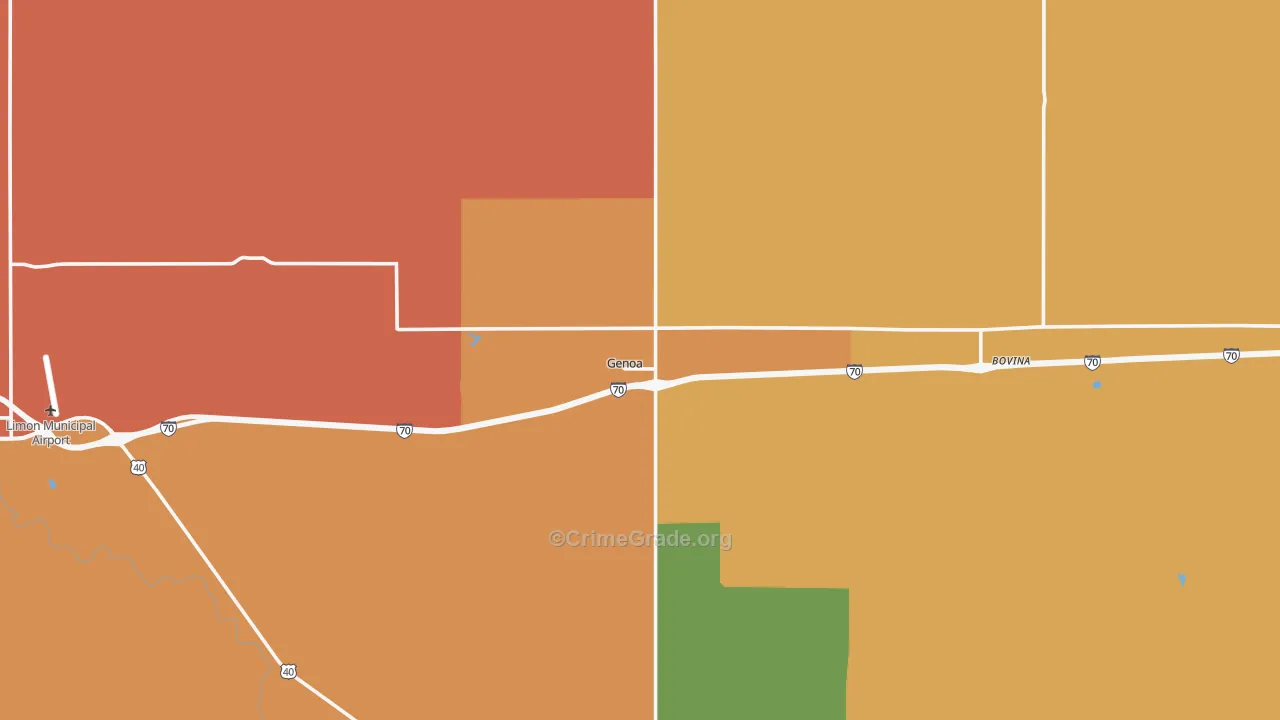 Genoa, CO Map of Assault Rates