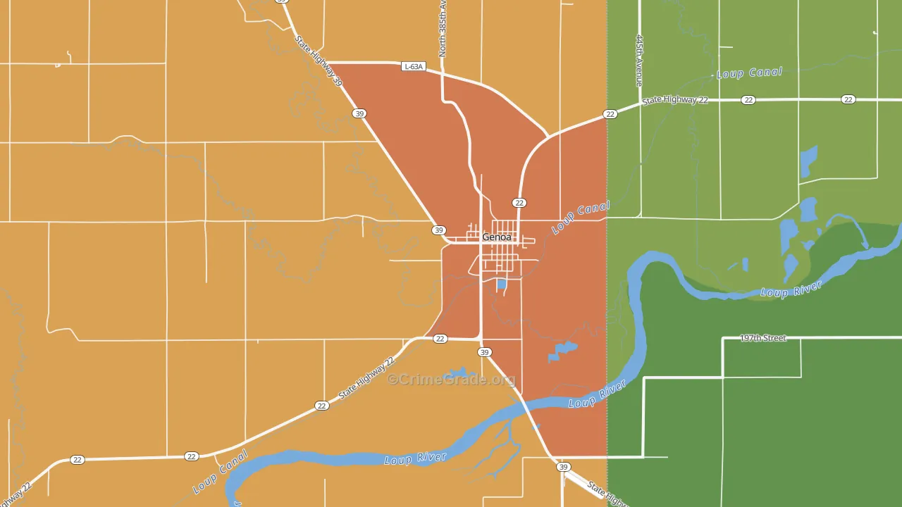 Genoa, NE Map of Assault Rates
