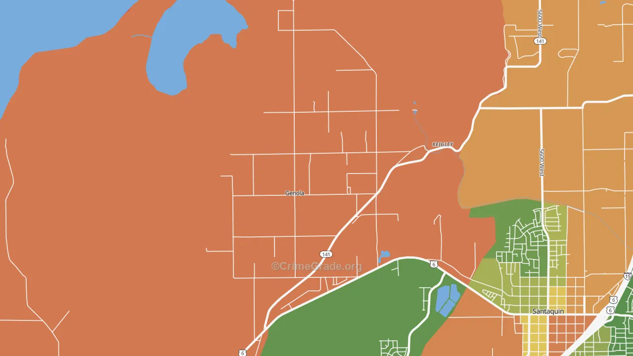 Genola, UT Map of Assault Rates