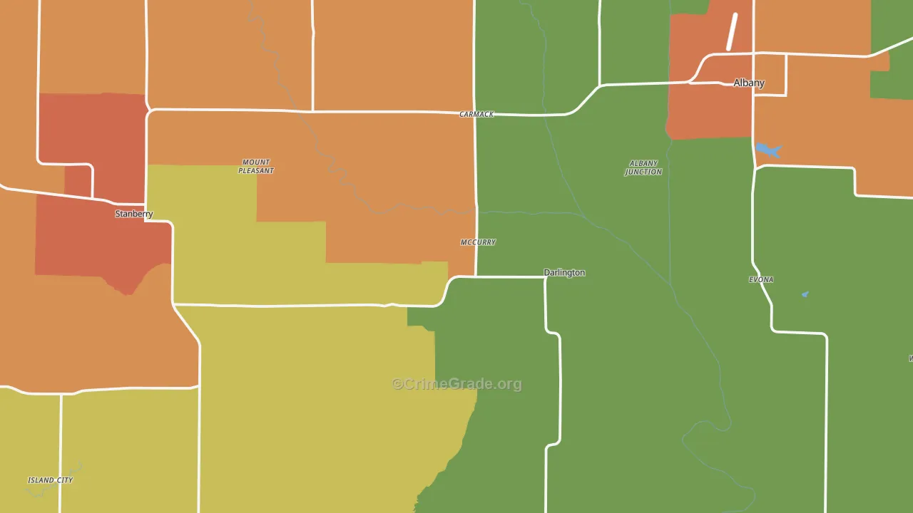 Gentry County, MO Map of Assault Rates