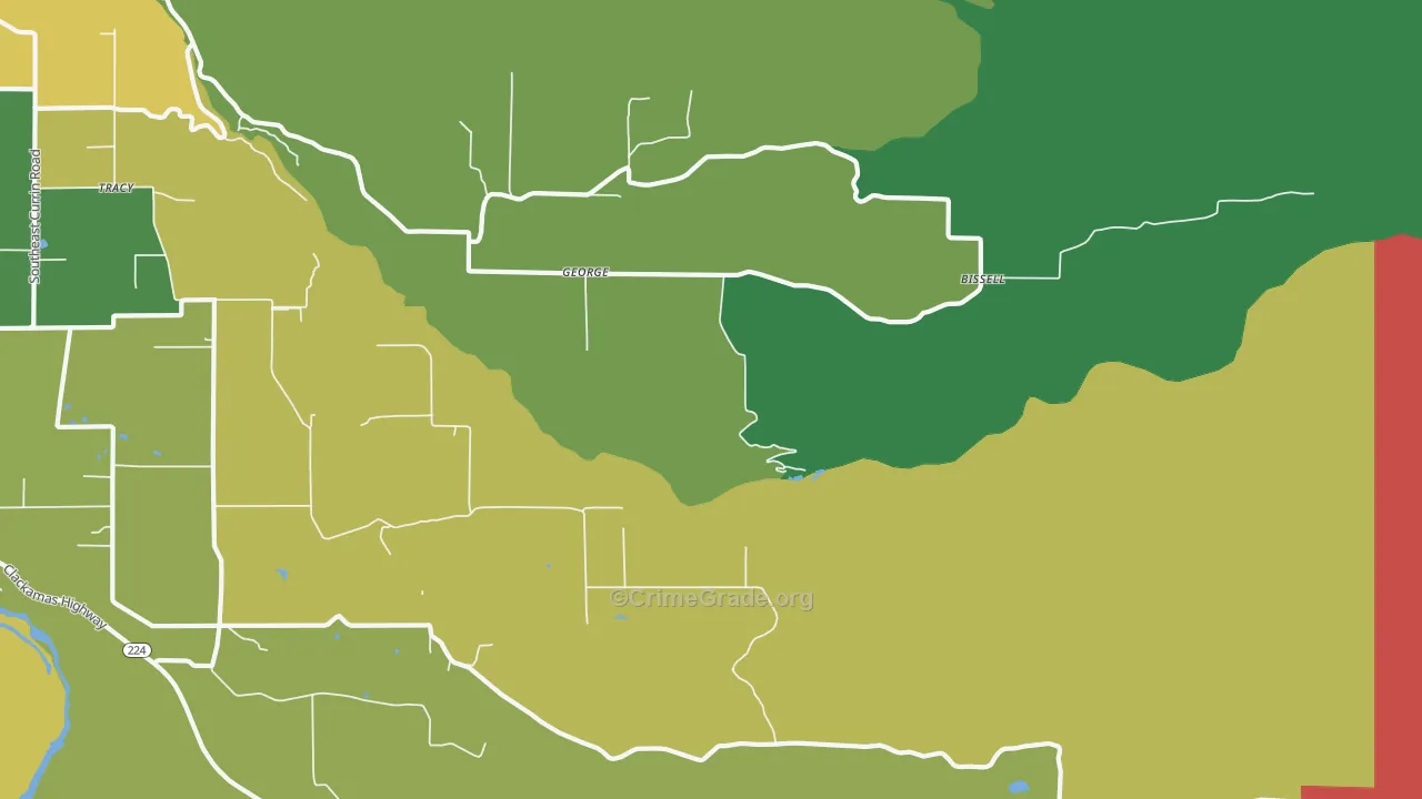 George, OR Map of Assault Rates