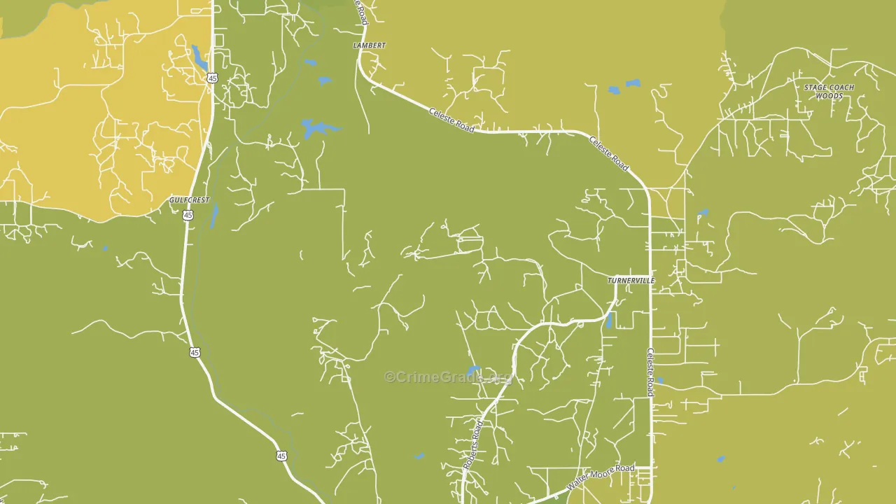 Georgetown, AL Map of Assault Rates