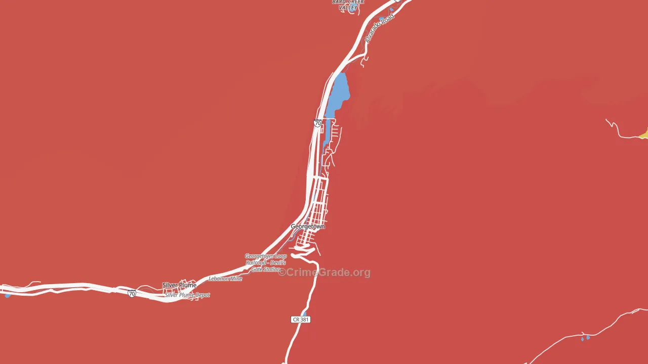 Georgetown, CO Map of Assault Rates