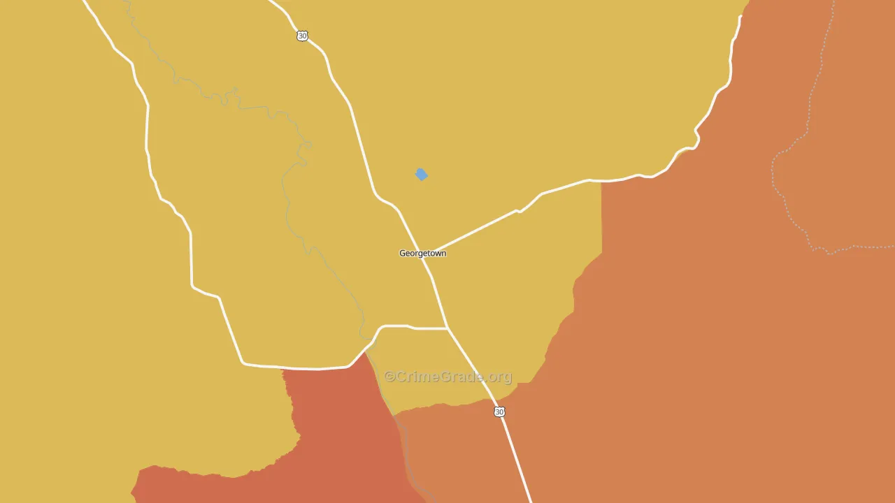 Georgetown, ID Map of Assault Rates