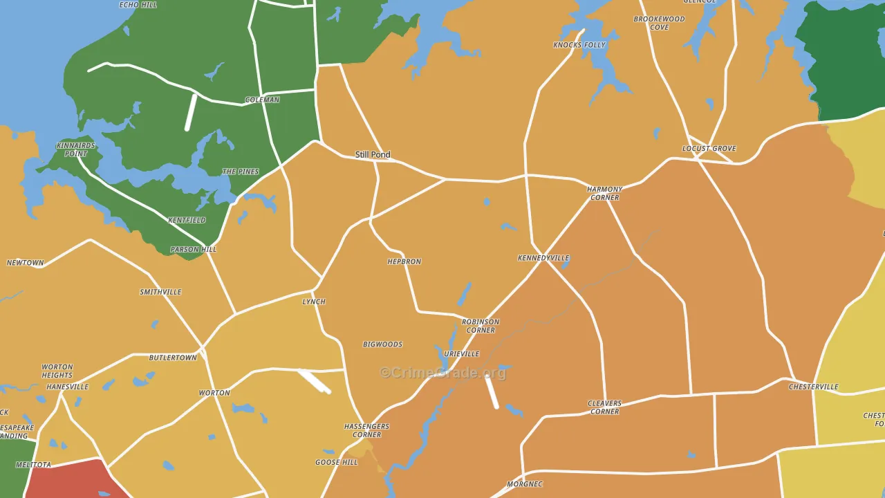 Georgetown, MD Map of Assault Rates