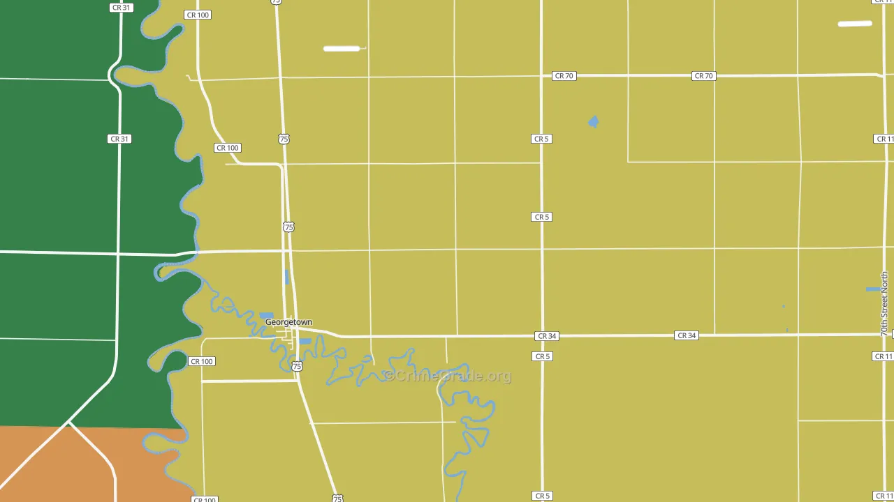 Georgetown, MN Map of Assault Rates