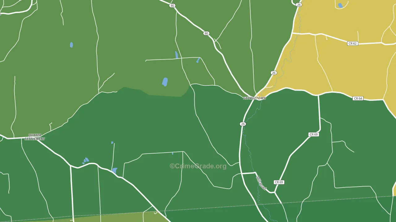 Georgetown, NY Map of Assault Rates
