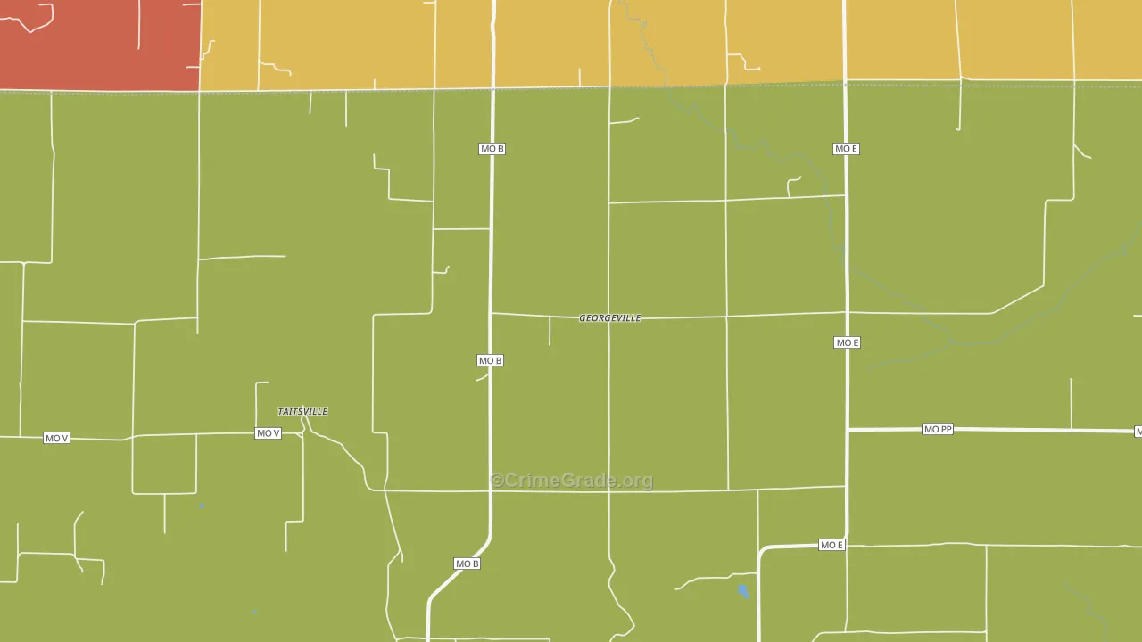 Georgeville, MO Map of Assault Rates