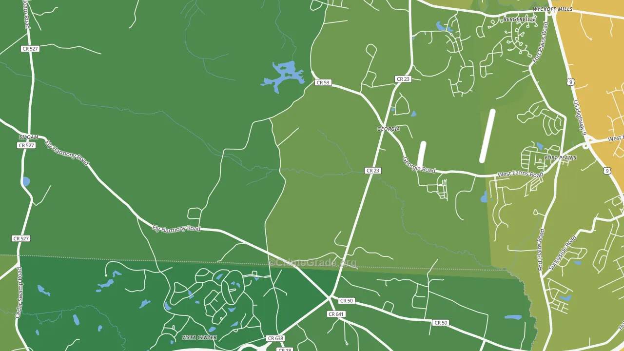 Georgia, NJ Map of Assault Rates
