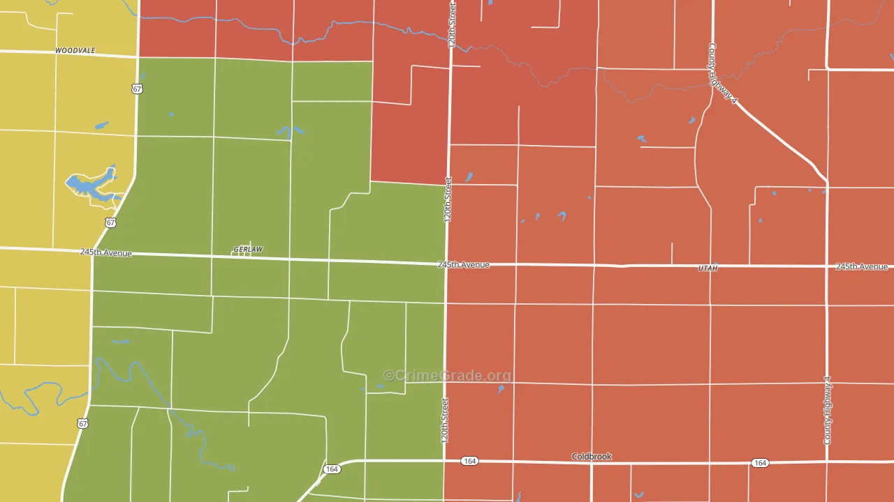Gerlaw, IL Map of Assault Rates