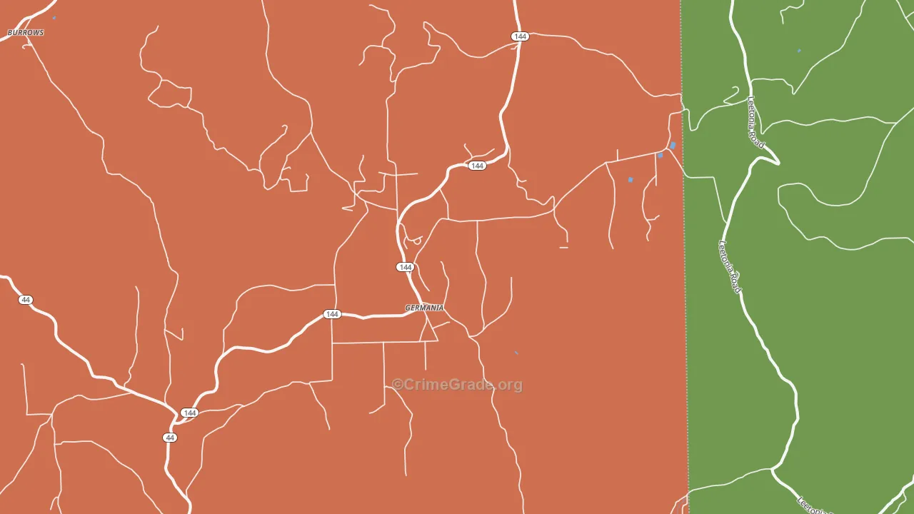 Germania, PA Map of Assault Rates