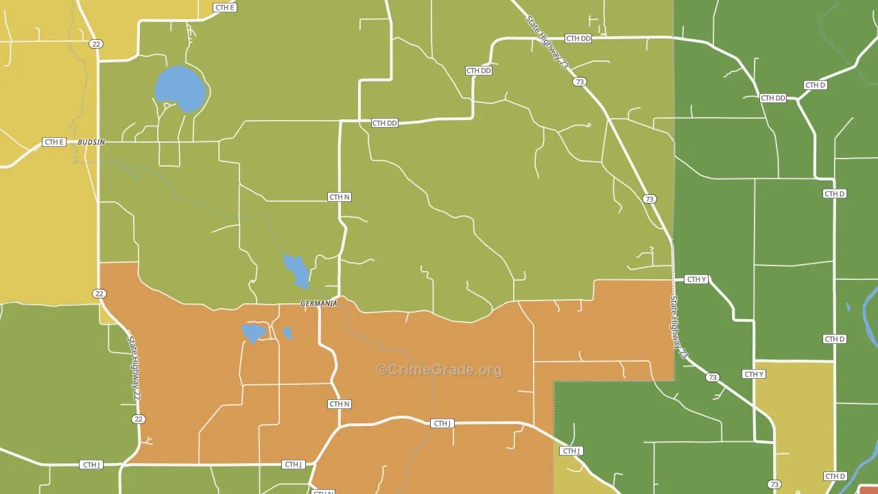 Germania, WI Map of Assault Rates