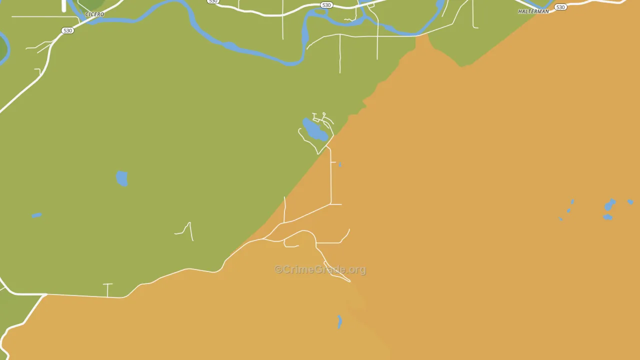 Getchell, WA Map of Assault Rates