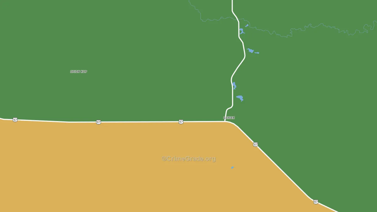 Geyser, MT Map of Assault Rates