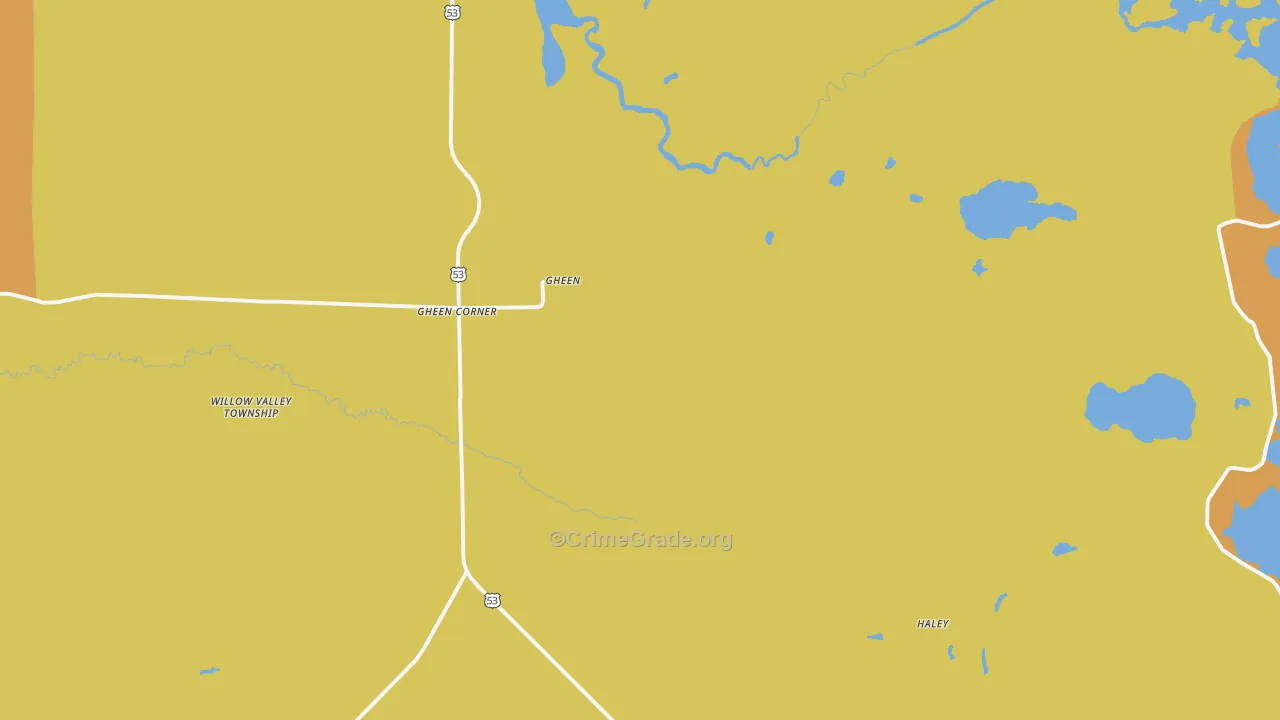 Gheen, MN Map of Assault Rates
