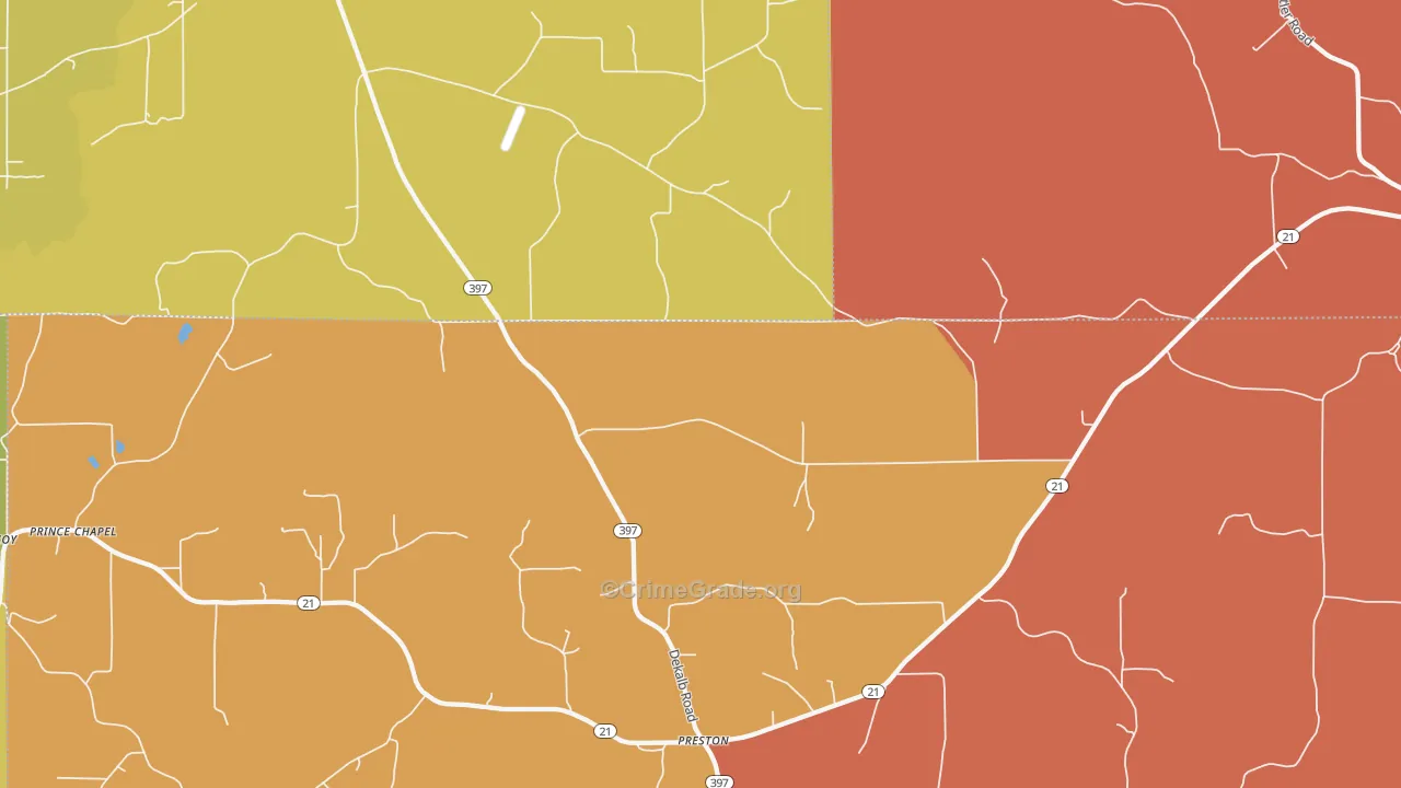 Gholson, MS Map of Assault Rates