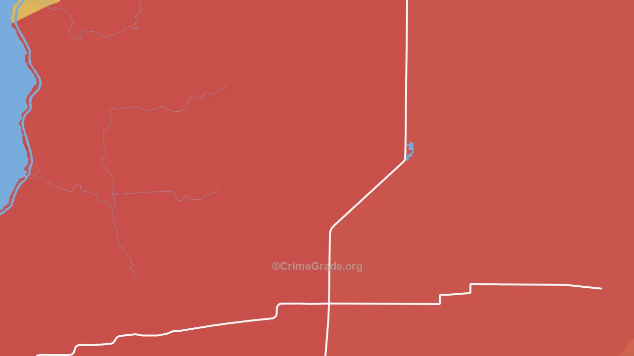 Gibbstown, LA Map of Assault Rates