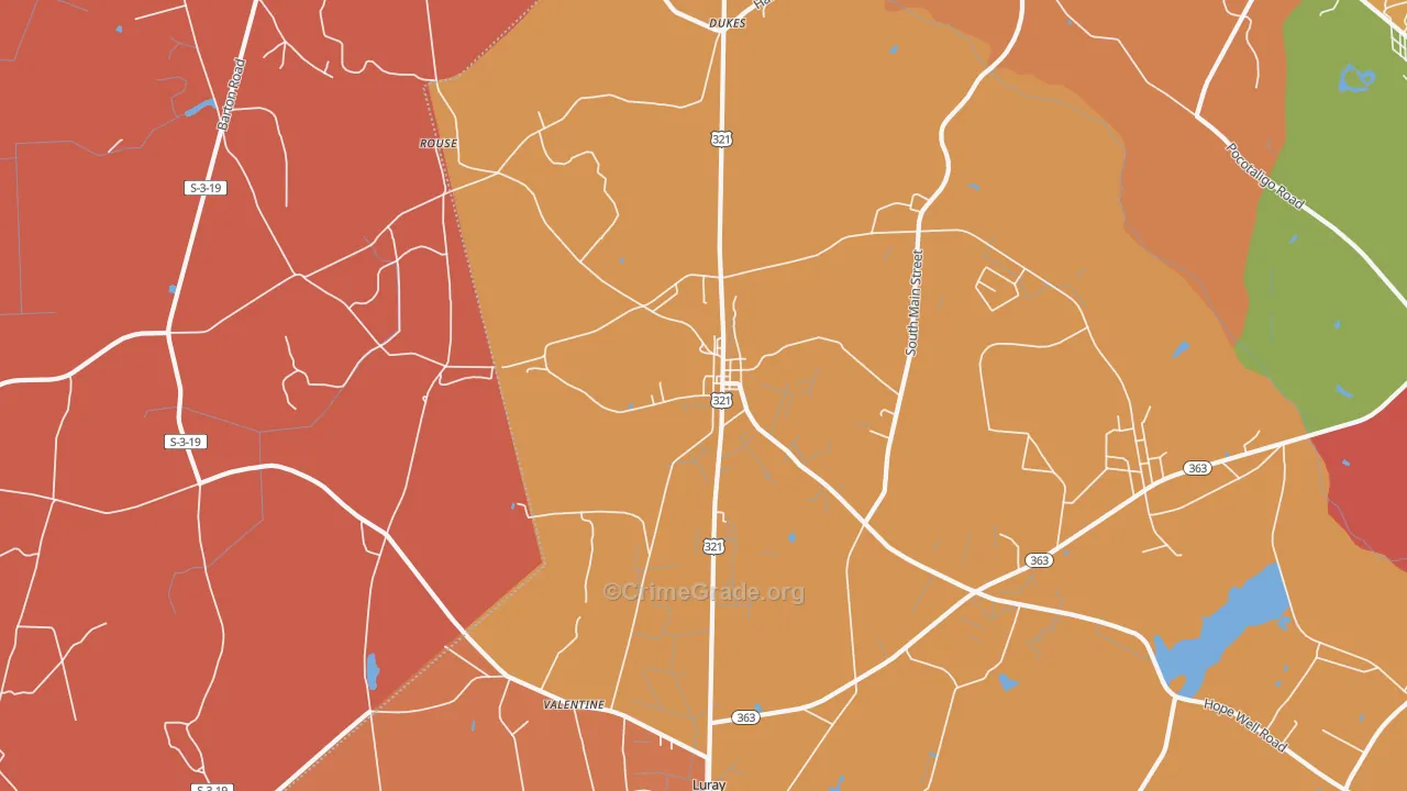 Gifford, SC Map of Assault Rates