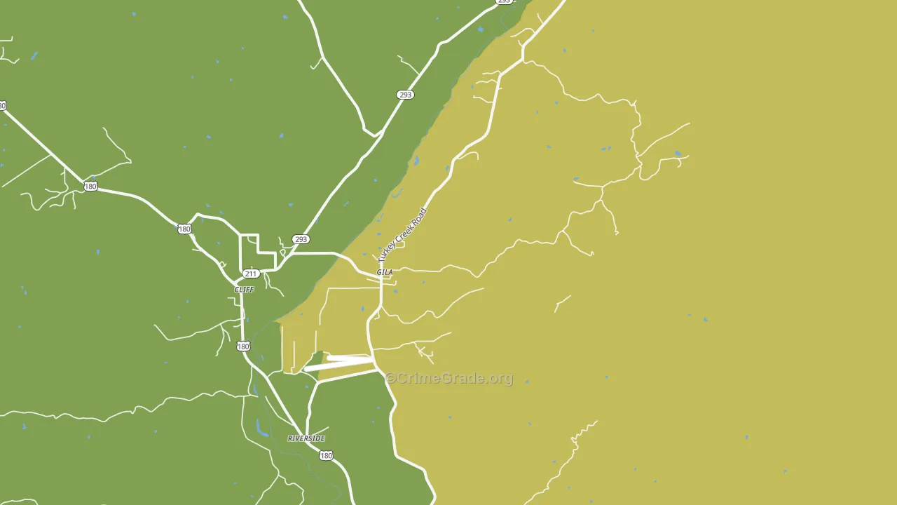 Gila, NM Map of Assault Rates
