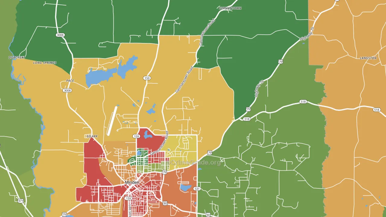 Gilark, LA Map of Assault Rates