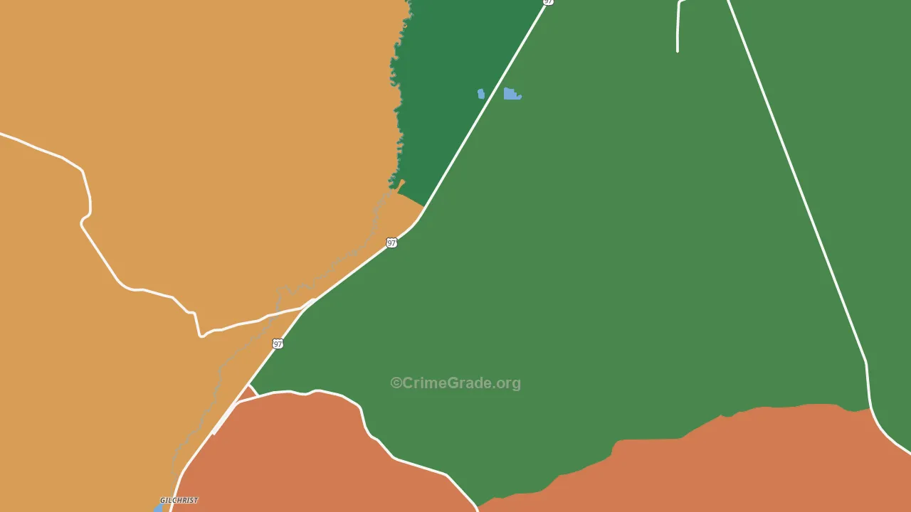 Gilchrist, OR Map of Assault Rates