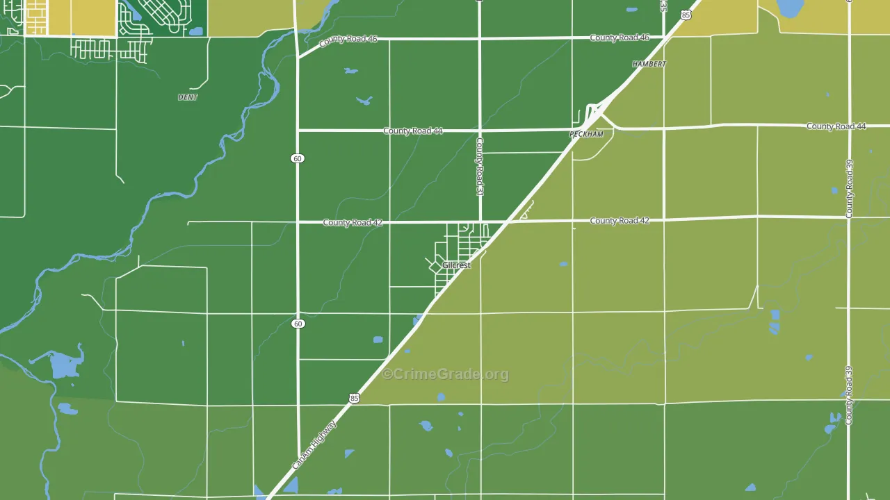 Gilcrest, CO Map of Assault Rates