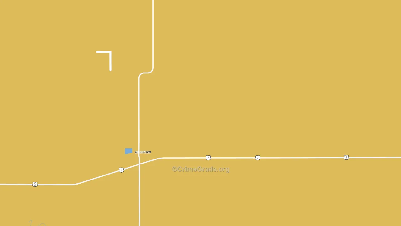 Gildford, MT Map of Assault Rates