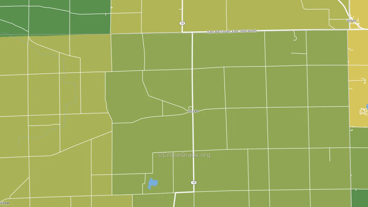 Gilead, IN Map of Assault Rates