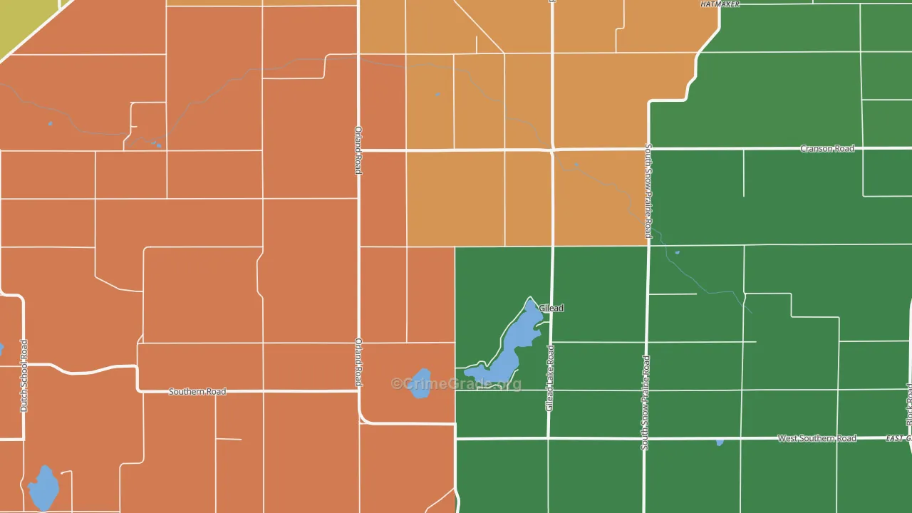 Gilead, MI Map of Assault Rates