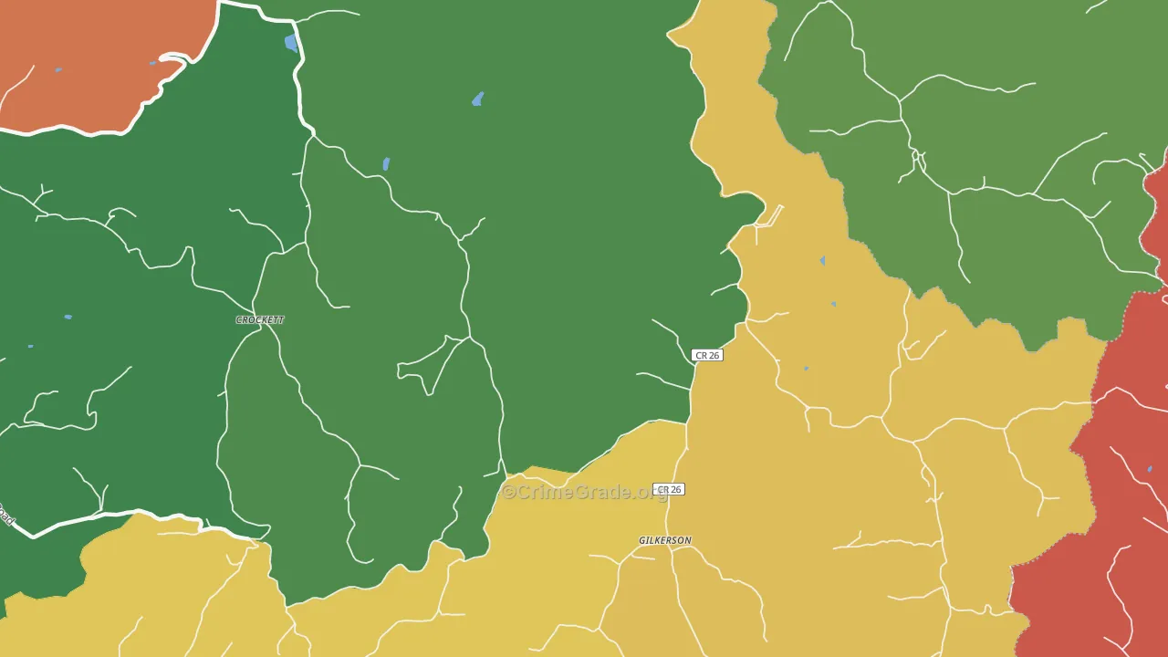 Gilkerson, WV Map of Assault Rates