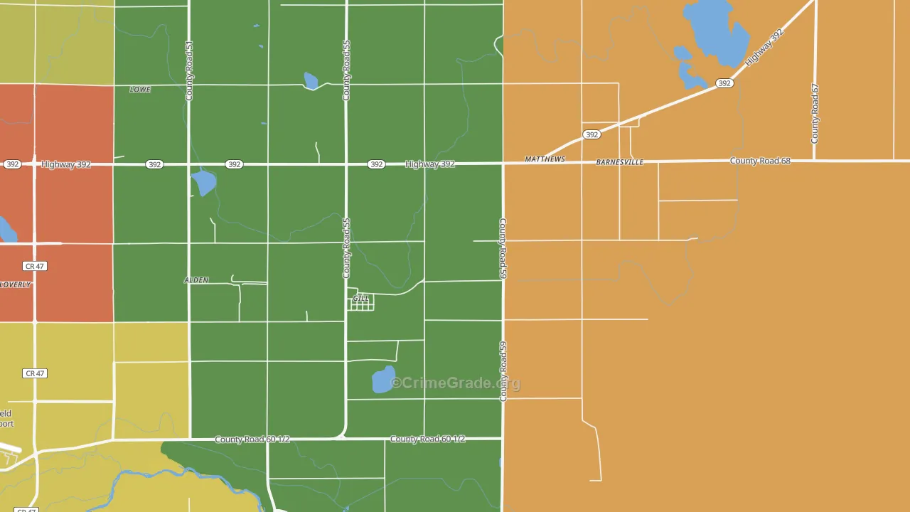 Gill, CO Map of Assault Rates