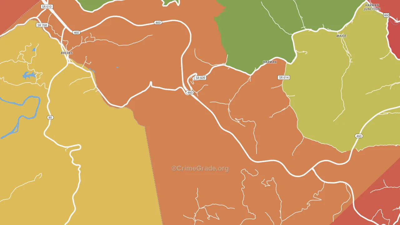 Gillespie, VA Map of Assault Rates