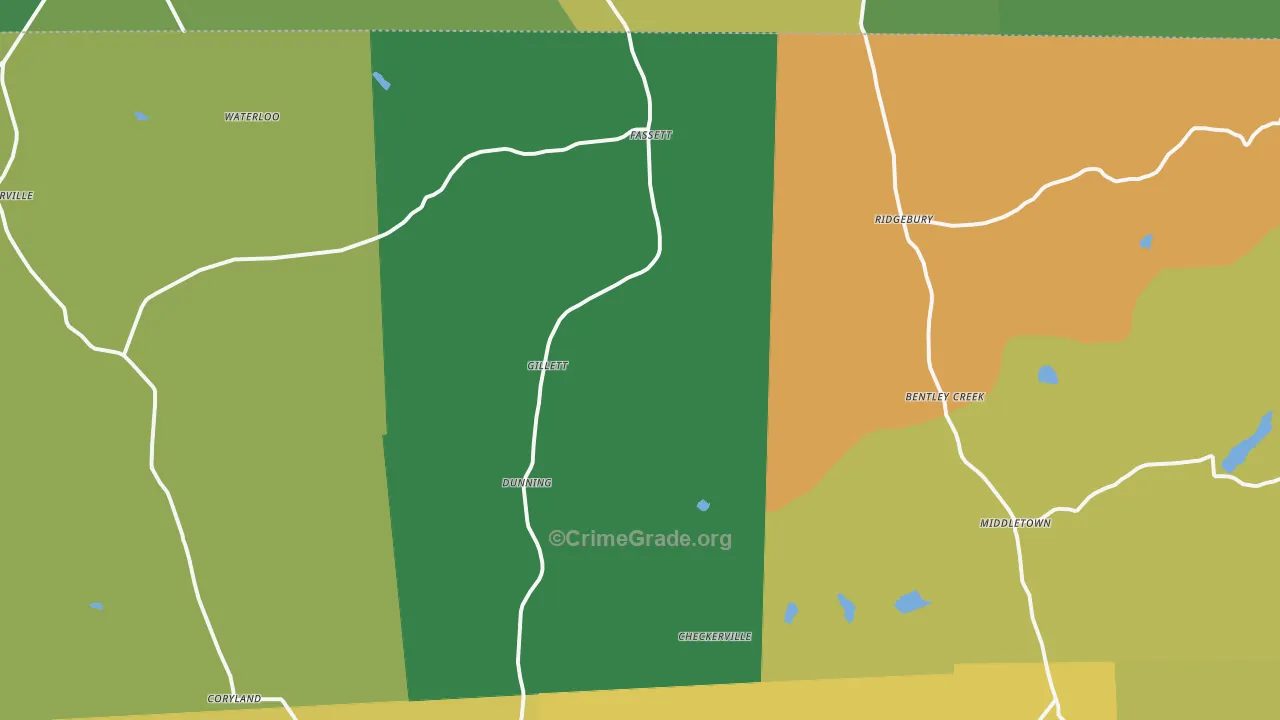 Gillett, PA Map of Assault Rates