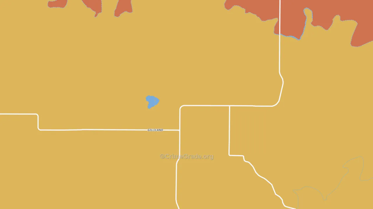 Gilliland, TX Map of Assault Rates