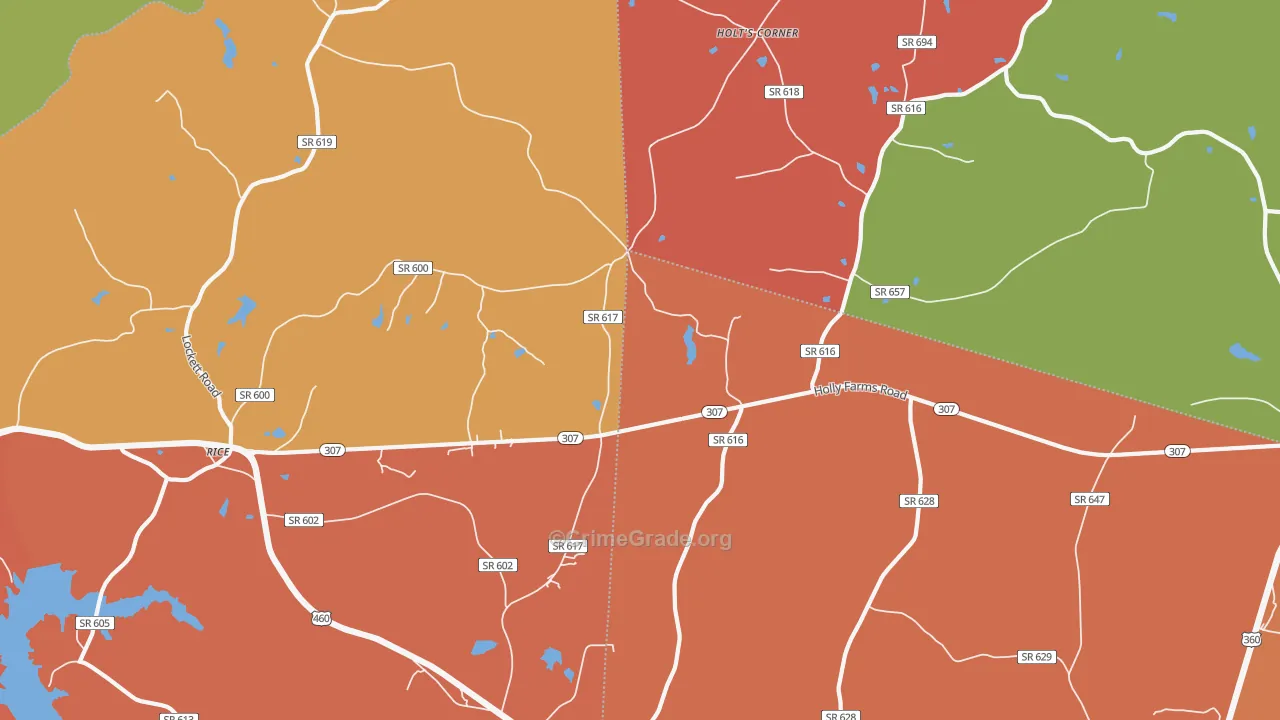 Gills, VA Map of Assault Rates