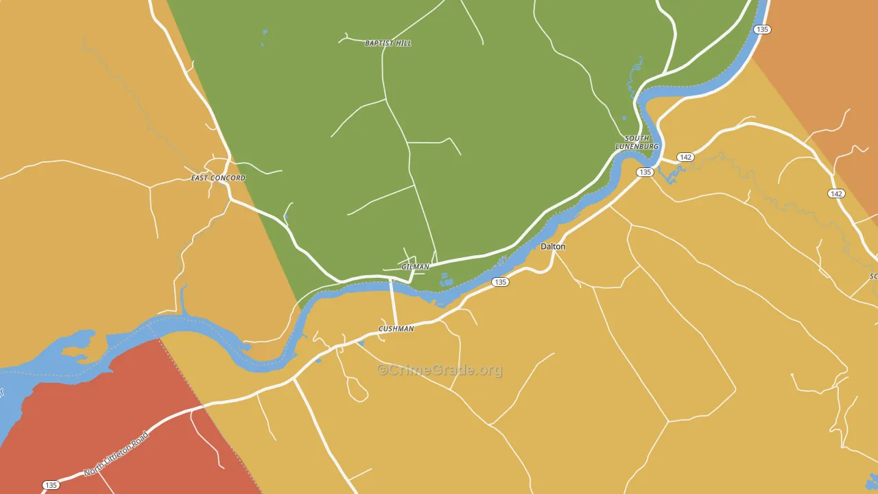 Gilman, VT Map of Assault Rates