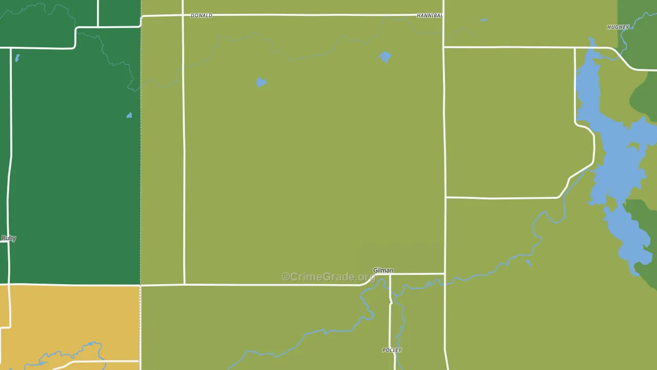 Gilman, WI Map of Assault Rates