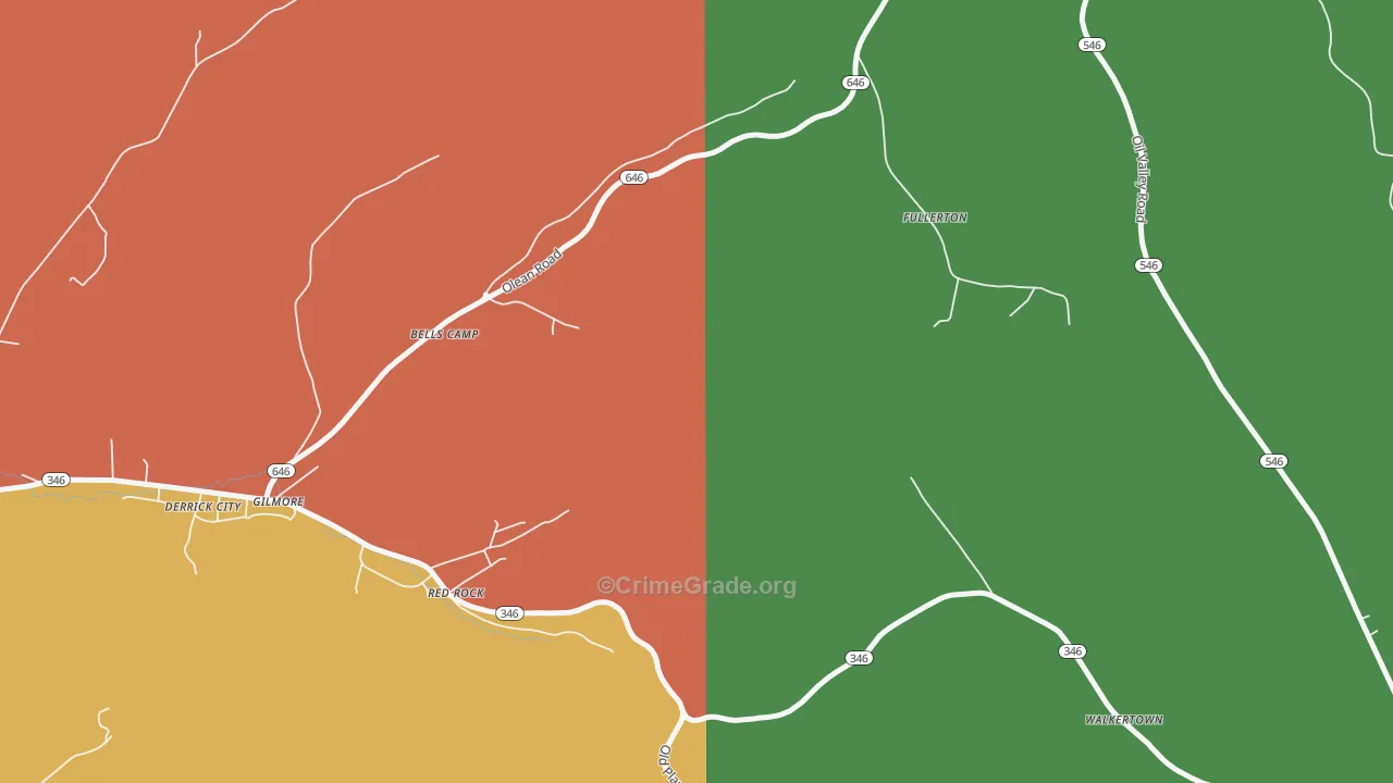Gilmore, PA Map of Assault Rates