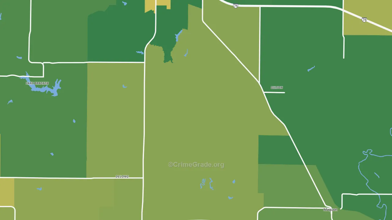 Gilson, IL Map of Assault Rates