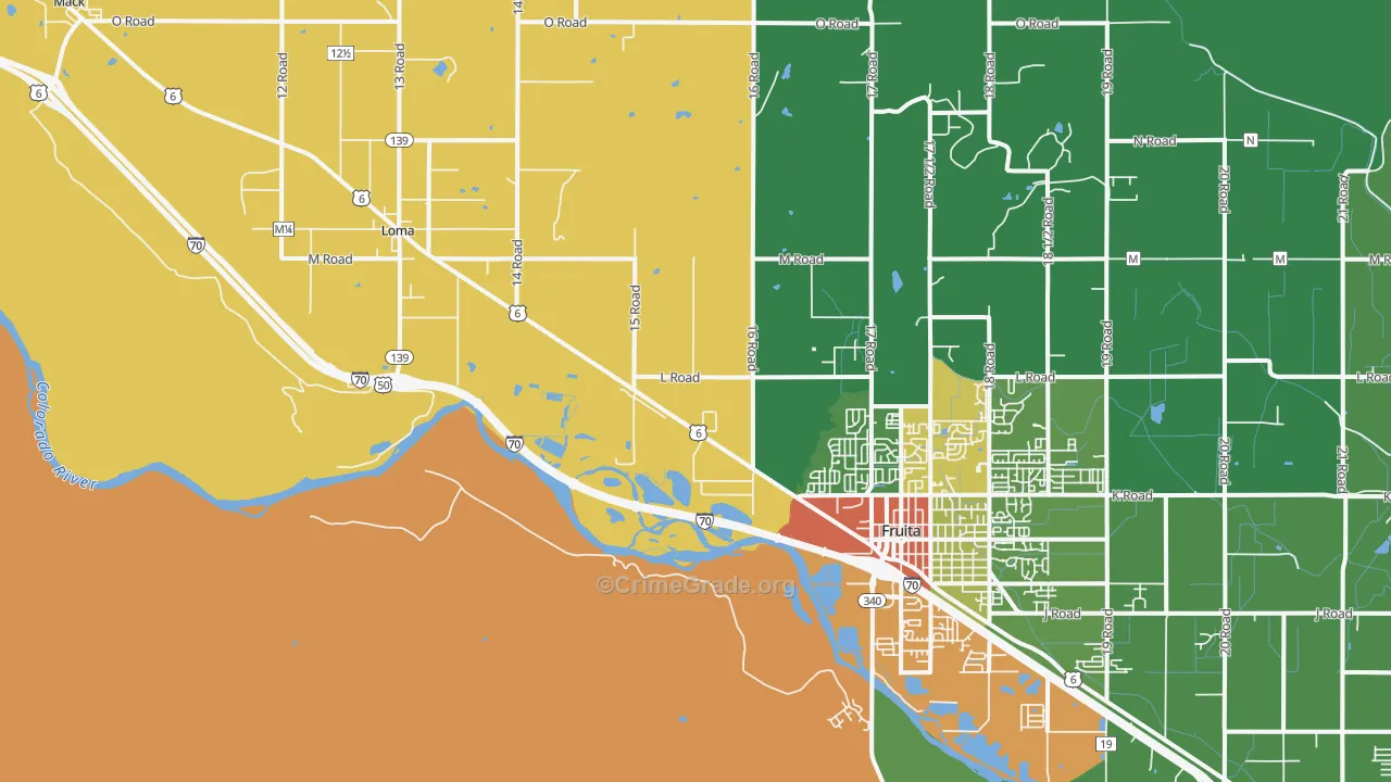 Gilsonite, CO Map of Assault Rates