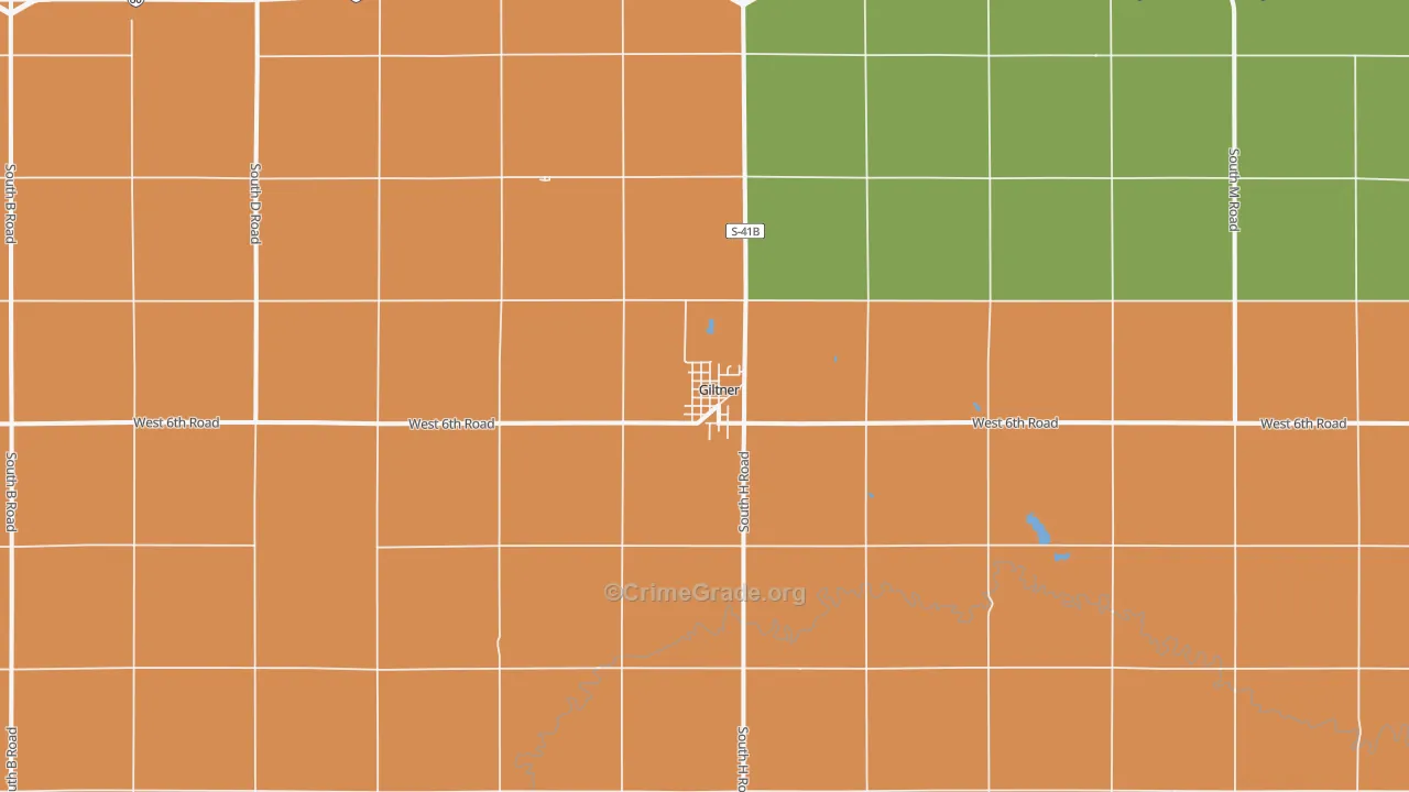 Giltner, NE Map of Assault Rates
