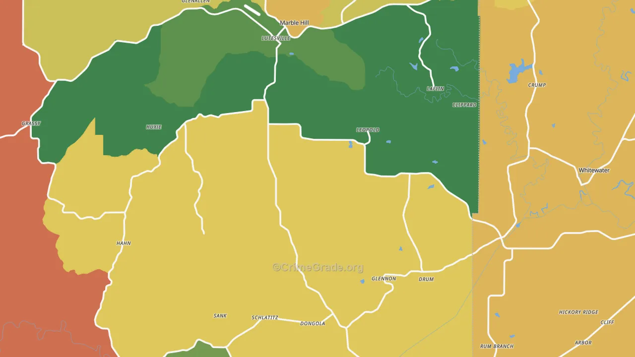 Gipsy, MO Map of Assault Rates