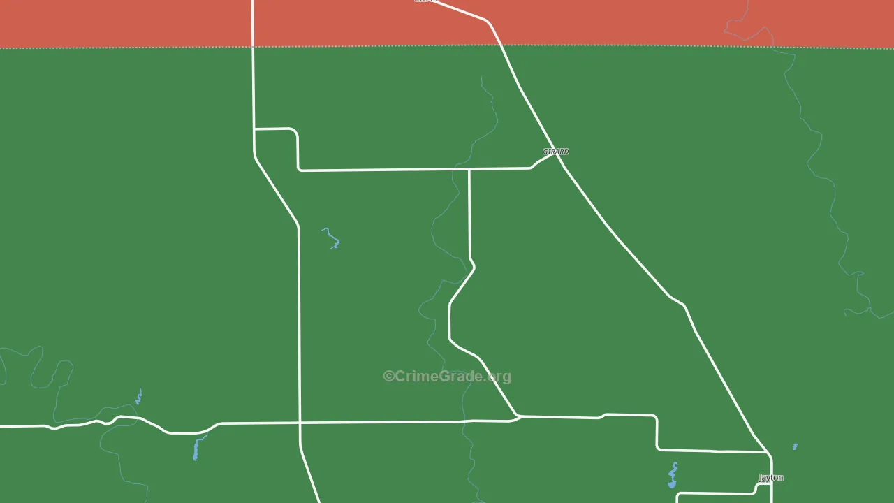 Girard, TX Map of Assault Rates