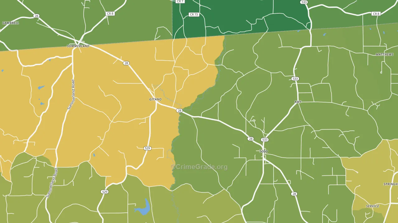 Gitano, MS Map of Assault Rates
