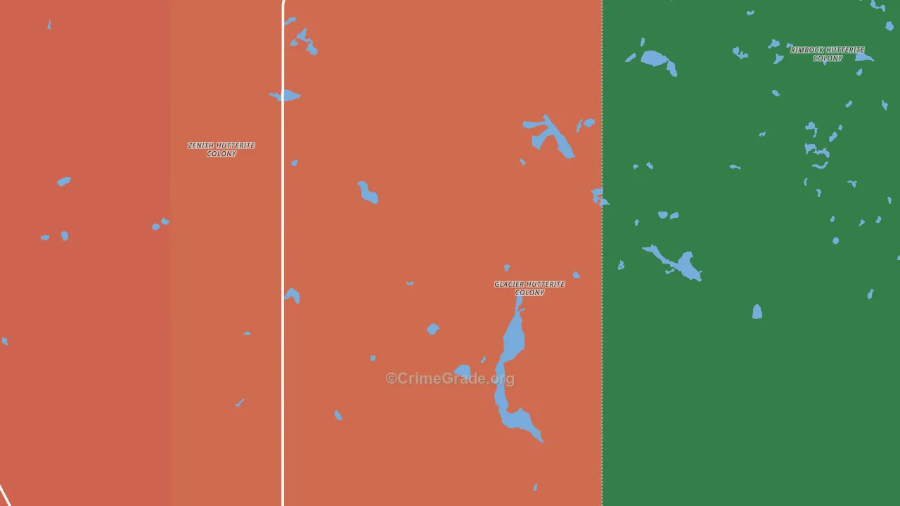Glacier Colony, MT Map of Assault Rates