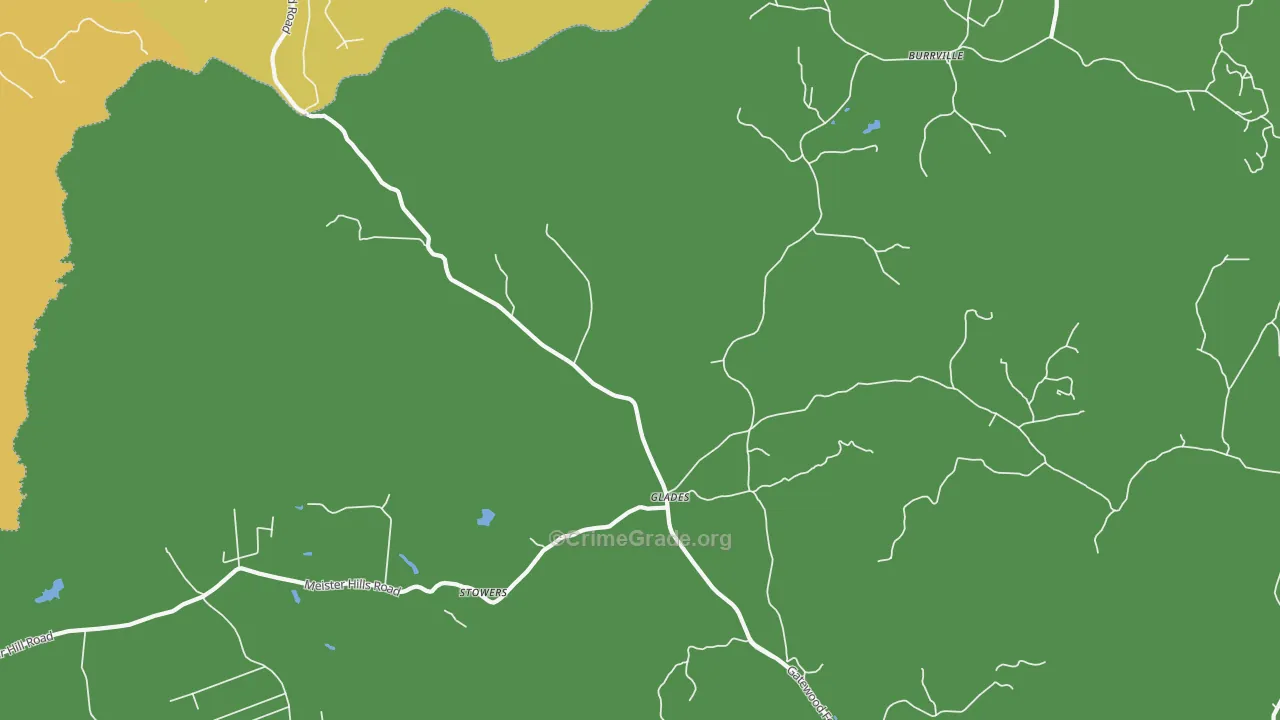 Glades, TN Map of Assault Rates