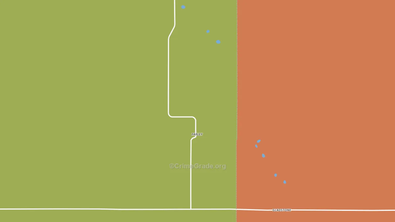 Gladstone, NM Map of Assault Rates