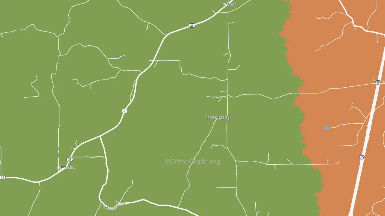 Glancy, MS Map of Assault Rates